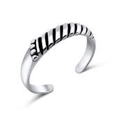 Swirly Silver Toe Ring TR-02	